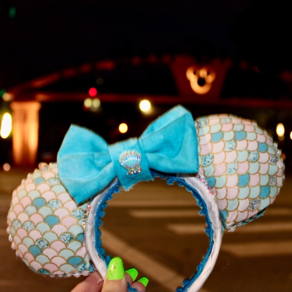 Mermaid Disney Ears, Mermaid Mouse Ears, Mermaid Mickey Ear, Little Mermaid Ear